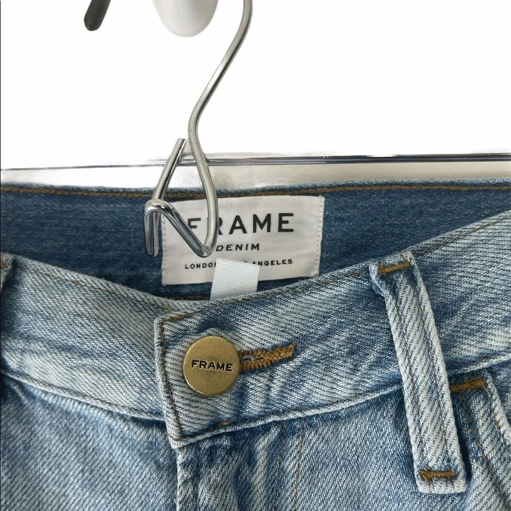 Frame Le Mini Ryde Wash Distressed Denim Skirt - Picture 15 of 15